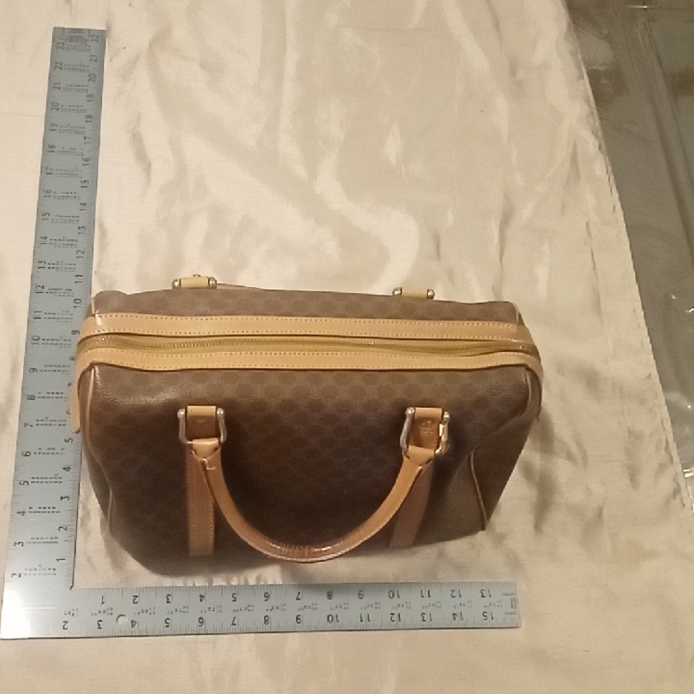 Celine Brown Macadam Leather Bag GUC - Picture 7 of 10